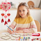 Fennoral 6 Pack Heart Dream Catcher Craft Kit For Kids Paint You Own Love Heart Dream Catcher Diy Coloring Mother'S Day Wooden A