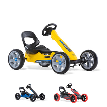 Berg Reppy Rider Kids Go Kart - Pedal Go Kart For Boys & Girls - Kid'S Pedal Vehicles With Adjustable Seat - Pedals Cars For Kids - Yellow Ride-On Children'S Go Cart For Ages 2.5-6 Years