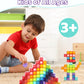 Gleamkid 54Pcs Magnetic Blocks Set, Glow In The Dark Children Construction Kit, Stem Construction Stacking Toy, Multi-Color Rain