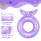 Moko Inflatable Swimming Ring, Children Cute Pool Float Tube Decorations Swim Tubes Outdoor Pool Beach Water Floats Party Supplies Kids Floaties, Purple