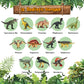 Oenux Dinosaur Toys With Interactive Sound Book For Kids 3-5, Dinosaur Book With Sound &12 Toy Dinosaurs Figures, Toddler Dinosaur Learning Toys For Boy, Dinosaur Present For Boys Girl Age 4-7