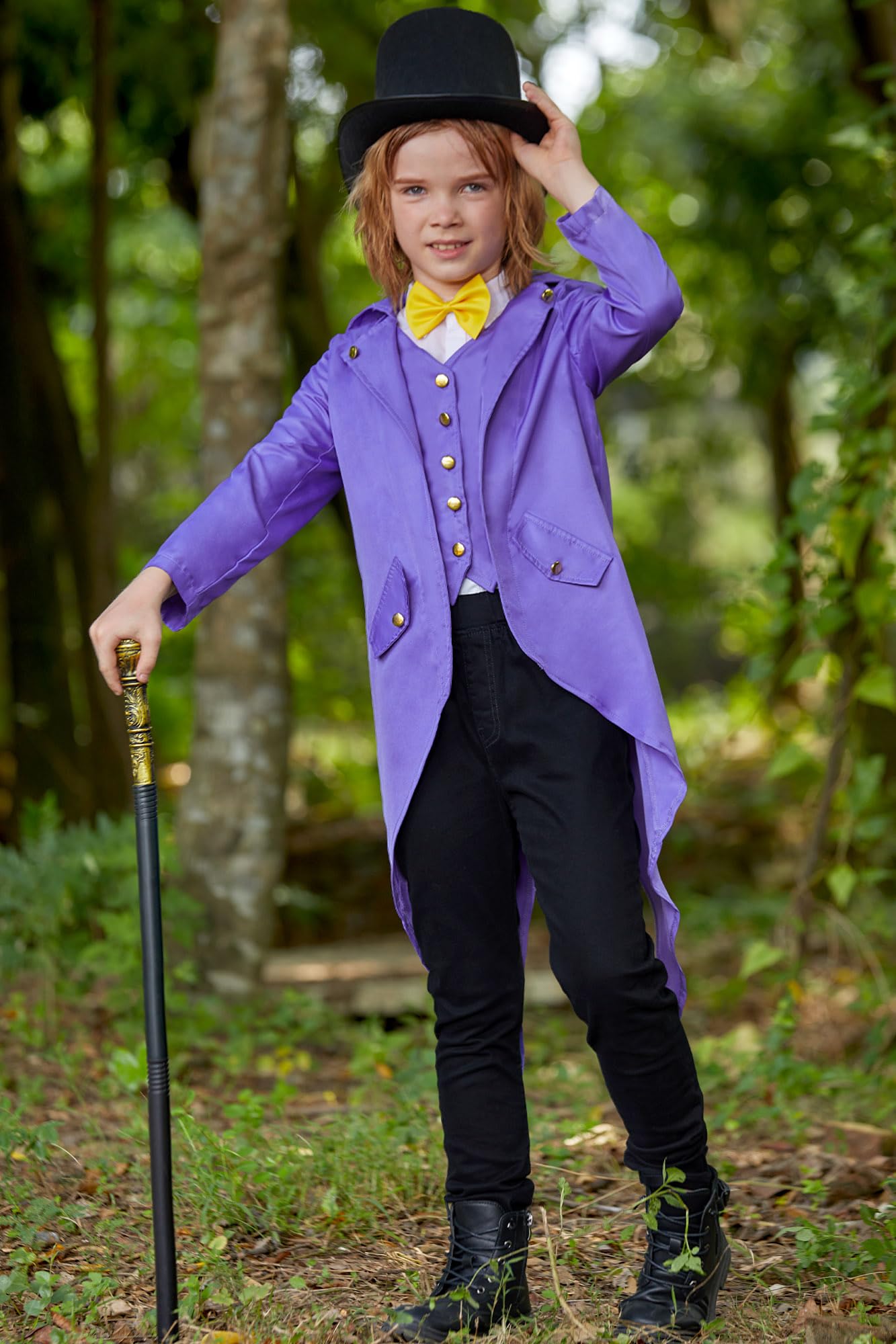 Besserbay Halloween Kids Medieval Wily Wonk Renaissance Steampunk Outfit Pirate Vintage Frock Coat Purple 10 Years