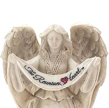 The Reunion Heart In Memory Resin Stone 6 Inch Angel Figurine