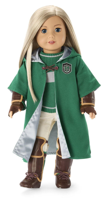 American Girl Harry Potter 18-inch Doll Slytherin Quidditch Uniform Outfit with Robe Featuring House Crest, For Ages 6+