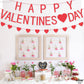 KATCHON Happy Valentines Day Felt Banner With Heart Garland for Mantle, Indoor or Outdoor Decorations, No DIY Required, Red, Fel