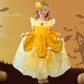 Aolliya Light Up Princess Dress For Girls Yellow Princess Lighted Dress Up For Halloween Carnival Cosplay Birthday Party