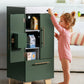 Robotime Wooden Toy Fridge - Play Kitchen Set With Accessories, Kitchen Playset Interactive Refrigerator For Pretend Play Fridge