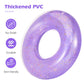 Moko Swim Rings With Glitter, 90Cm Diameter Inflatable Pool Float Swimming Pool Float Tube Round Shaped Swimming Tube Water Fun Beach Pool Toys For Summer Party For Kids Adults, Purple