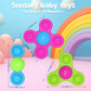 Suction Spinner Toys For Babies Silicone Baby Bath Toys For Kids Ages 1-3 Boy Girl Gift,Pop Spinner Sensory Toy For Baby Infant