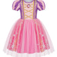 Benylion Princess Dress Girls Princess Dresses Up Halloween Dresss Birthday Party Christmas Dress Purple Princess Dress For Girl