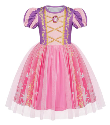 Benylion Princess Dress Girls Princess Dresses Up Halloween Dresss Birthday Party Christmas Dress Purple Princess Dress For Girl