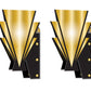 Beistle 20s Wall Scones 4 Piece Awards Night Decorations, 15, Black/Gold