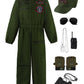 Reliparty Fighter Pilot Costume For Kids Air Force Flight Suit Dress Up Halloween Career Day,120