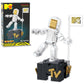 Brickcraft MTV Moon Person Building Set - 510 Pieces, White Plastic, 10.25" Tall - Officially Licensed Collectible Model for Music Fans