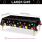 Glow Party Table Covers Neon Party Tablecloths 108 X 54 Inch Glow Party Tablecloths Disposable Plastic Neon Glow Table Cloth For Neon Birthday Party Black Light Party Supplies (1 Piece)
