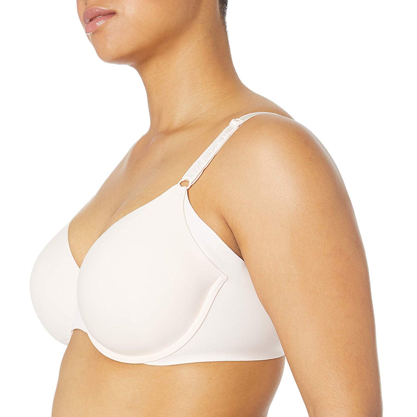 Olga Womens Plus Size No Side Effects Underwire contour Bra, Rosewater, 44D