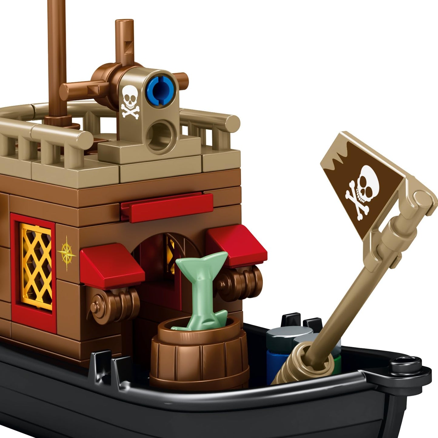 Riceblock Pirate Ship Building Toys, Pirate Wharf Themed City Store Building Bricks Sets For Boys Age 8-12, 573 Pieces, Ideal Fo
