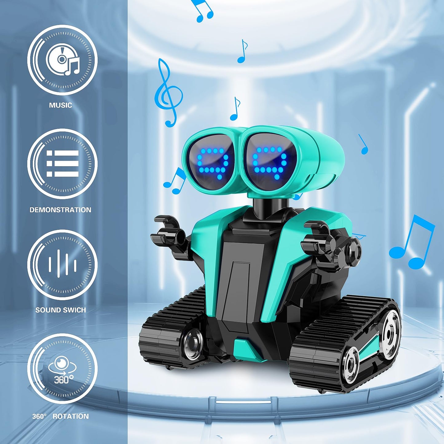 Mindpal Robot Toys For Boys Girls With Auto-Demonstration Robots For Kids Remote Control Kids Robot Rechargeable Emo Robot With