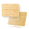 Jetmhh Montessori Wooden Alphabet Number Tracing Board | Double Sided Wooden Alphabet Practice Board Learning Educational Toys |
