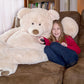 Hollyhome 5Ft Giant Teddy Bear Stuffed Animal Huge Teddy Bear Plush With Big Footprints Valentines Gift 5 Feet Beige