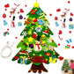 Montessori Felt Christmas Tree for Toddlers,Montessori Felt Christmas Tree with 32 Ornaments & Lights