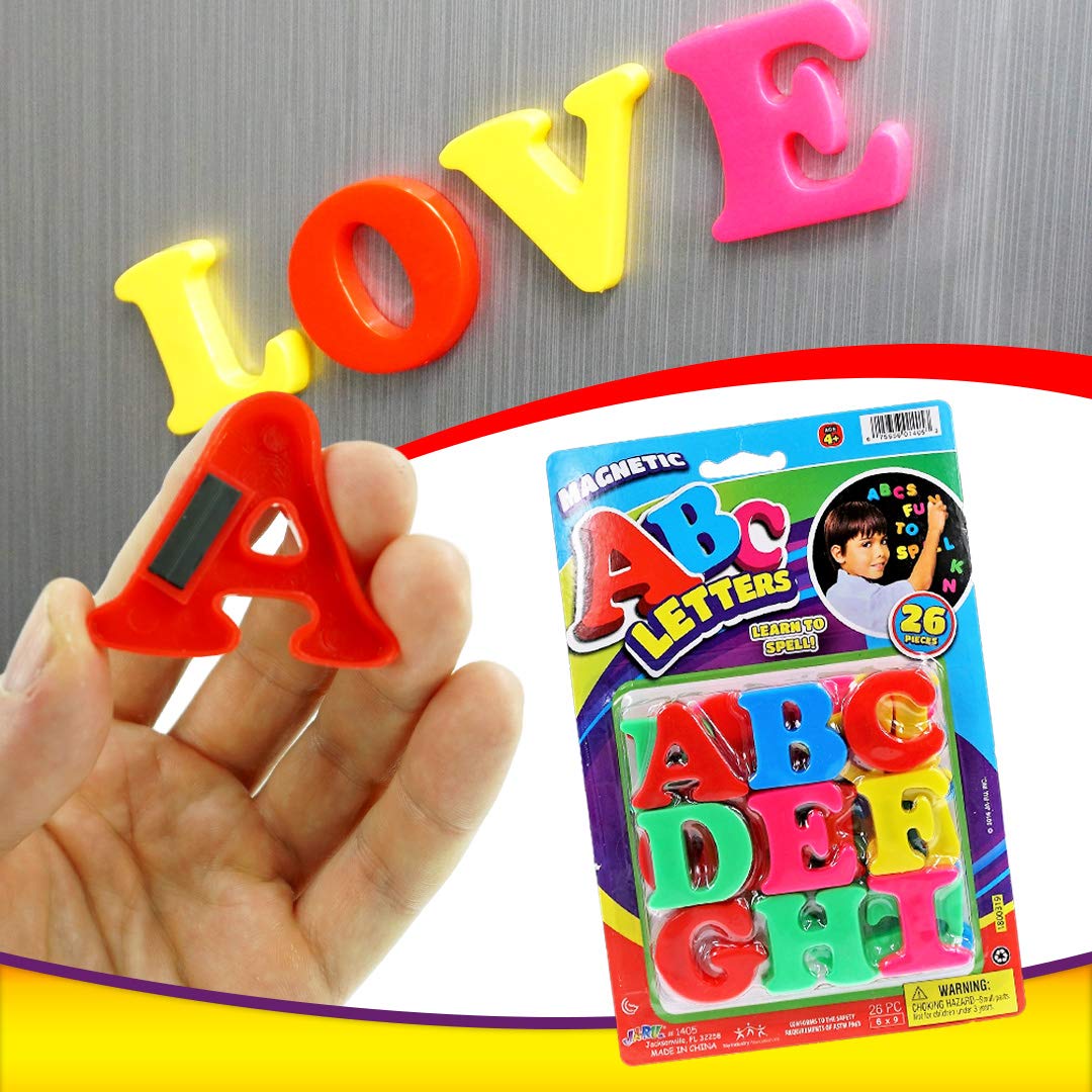 Ja-Ru Magnetic Letters And Numbers (2 Pack) Fun Colorful Fridge Magnets For Kids. Counting Number & Alphabet Learning Toys. Preschool & Kindergarten School Supplies. 1405-2P