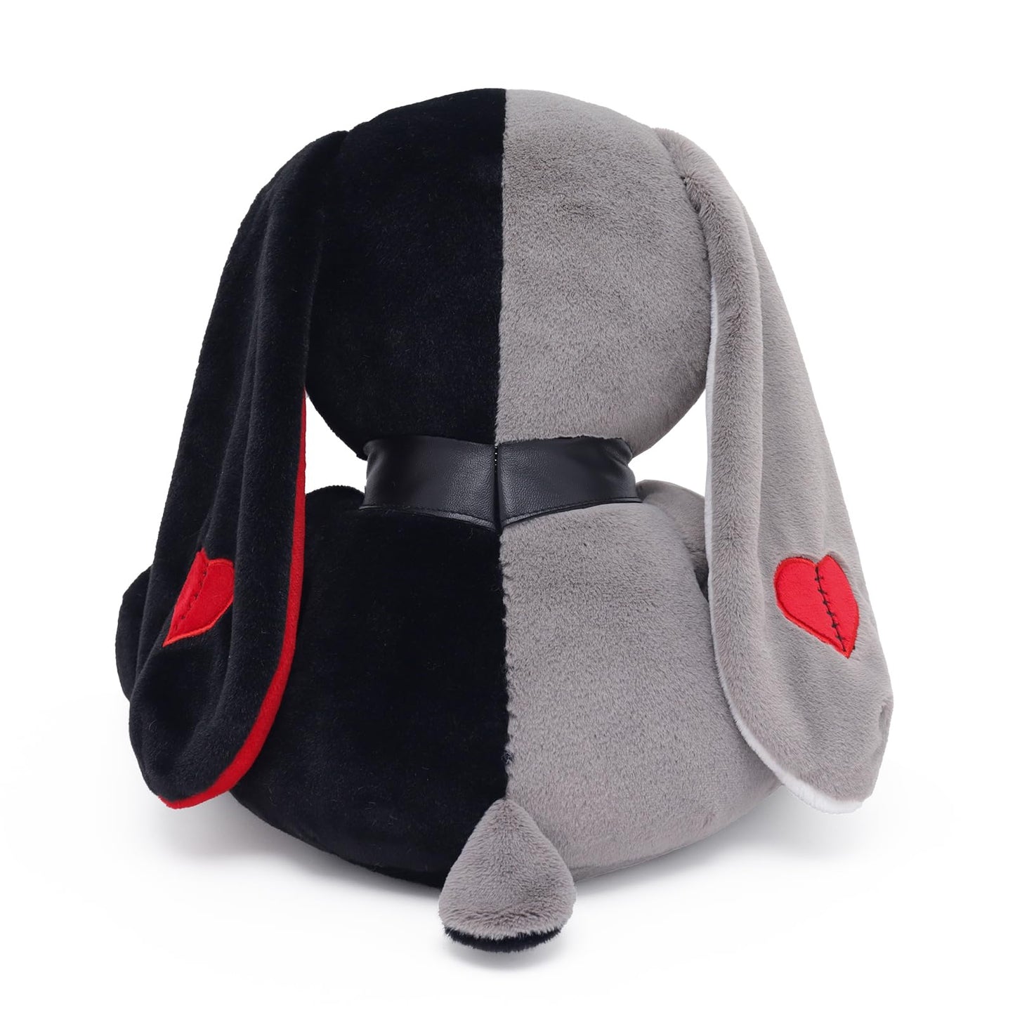 Qleewei Goth Bunny Plush Rabbit Stuffed Animal Horror Plushies Easter Creepy Spooky Bunny Stuffed Animal Crazy Rabbit Plushie To