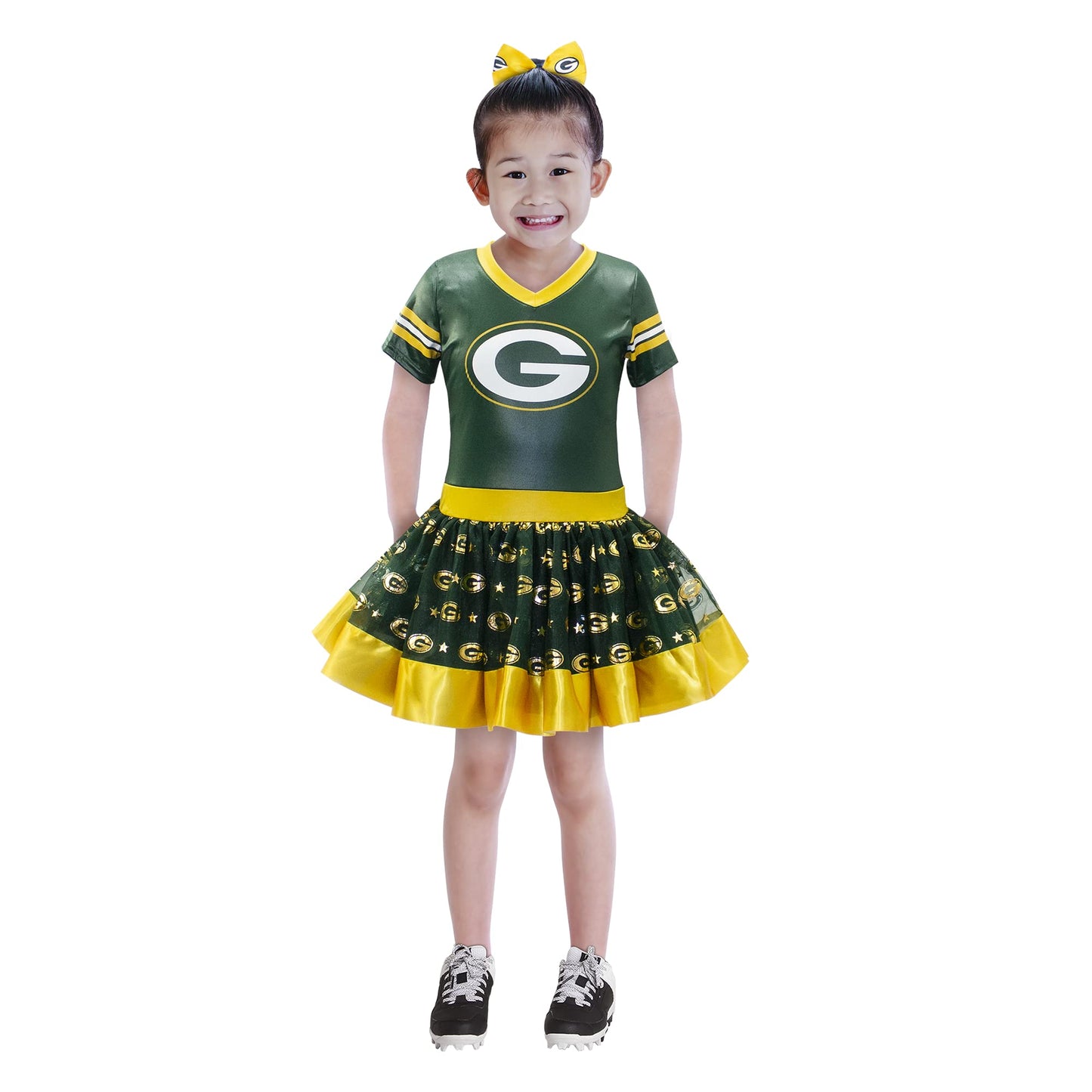 Modern Hero Green Bay Packers Girl'S Nfl Mvp Tailgate Tutu Dress Costume, Size Small