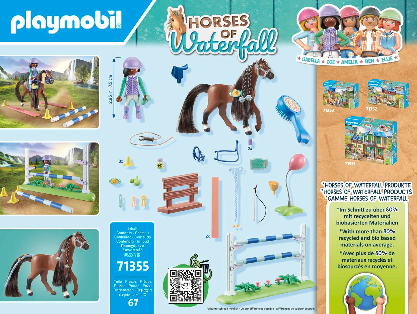 Playmobil Horses Of Waterfall: Jumping Arena With Zoe And Blaze