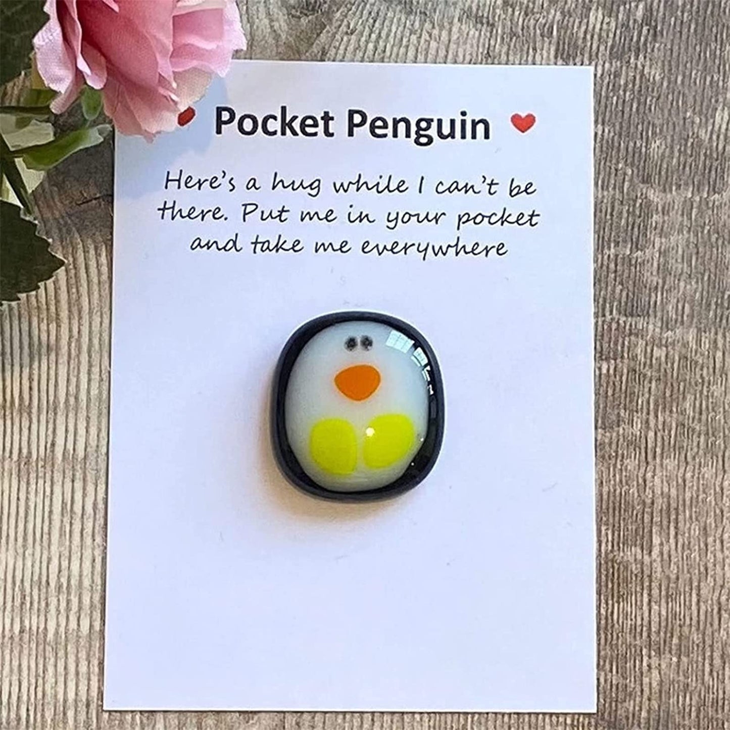 Clyqyy A Little Pocket Penguin Hug,Mini Cute Pocket Penguin Hug Animal Decoration Special Encourage Birthday Wedding Party Valen