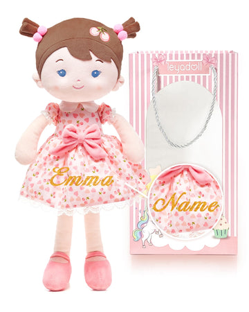 Leyadoll Personalized Soft Baby Doll Toys For Girls (16''), My First Birthday Gift, Christmas Dolls, Leya Doll Baby Rag Doll Plu