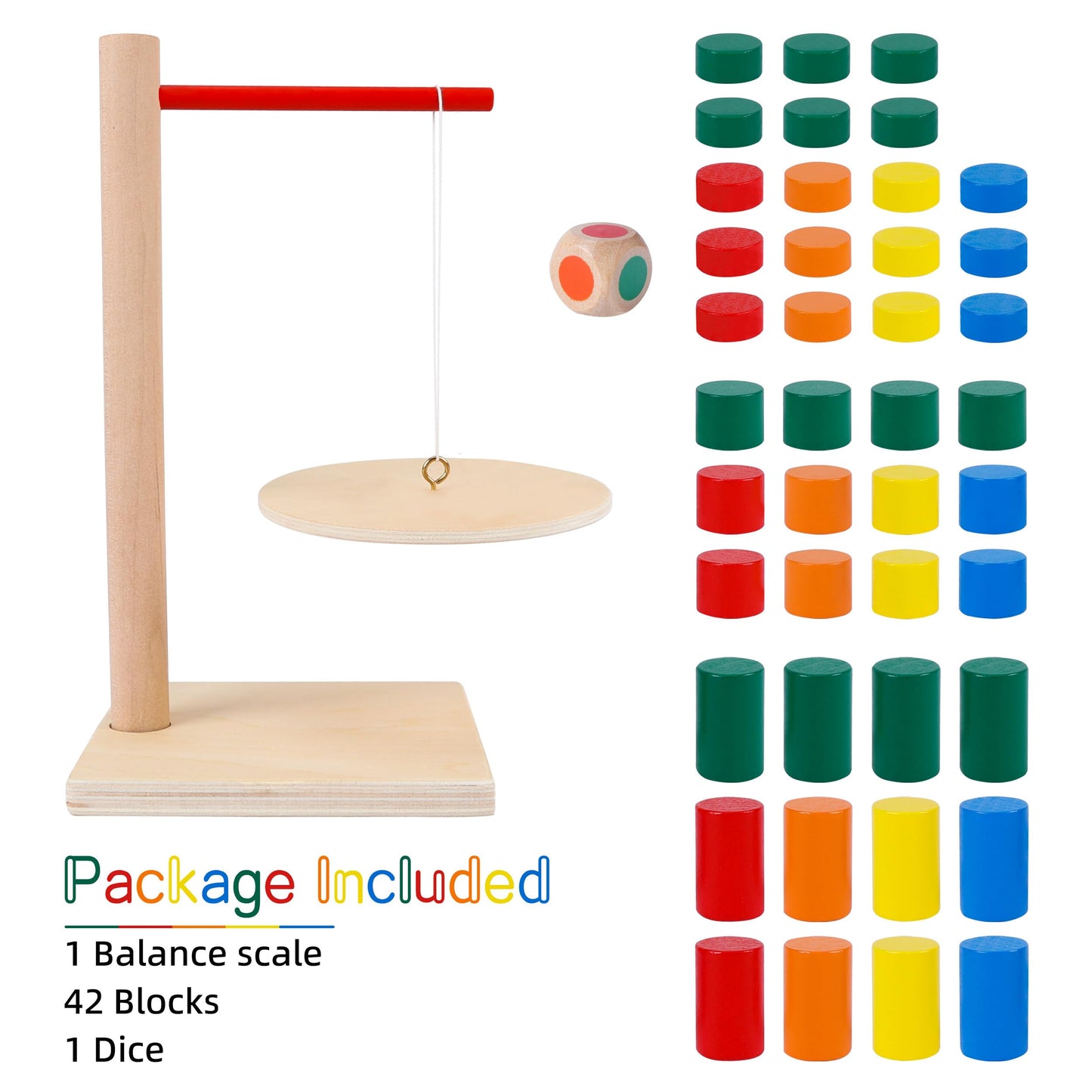 Gothink Wooden Balancing Pendulum Game, 42Pcs Montessori Balancing Toys For Kids And Adults, Interactive Educational Toy For Children'S Gift, Perfect For Parties & Travel