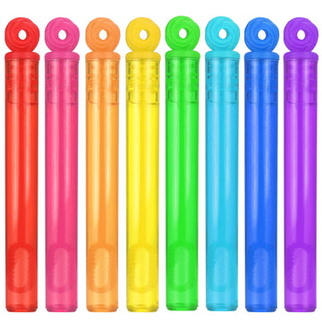 32-Piece 8 Colors Mini Bubble Wands Assortment Party Favors Toys For Kids Child, Christmas Celebration,Thanksgiving New Year, Themed Birthday,Wedding, Bath Time,Summer Outdoor Gifts For Girls Boys