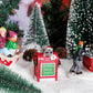 Christmas Village Accessories Ornaments Resin Christmas Village Sets Decoration For Xmas Festival Holiday (Raccoon Letters From