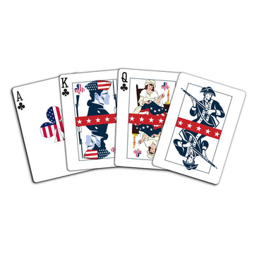 Tan American Flag Playing Cards - Patriotic Graphics - Premium Quality - Veteran Gifts For Men Or Women | Tan American Flag Card