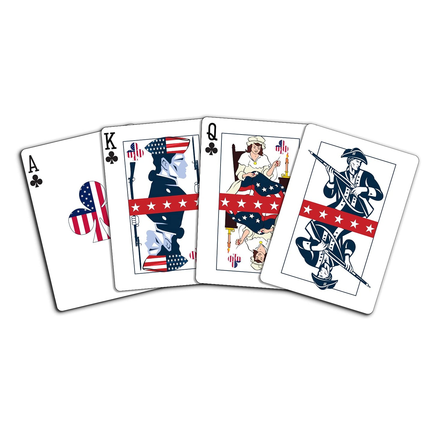 Blue American Flag Playing Cards - Patriotic Graphics - enhanced Quality - Veteran Gifts for Men or Women | Disabled USMC Vet Owned Small Business