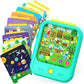 Kids Learning Tablet Educational Learning Pad for Toddlers 2-5 to Learn Alphabets, Numbers, Foods, Time, Music, Talking Cards fo