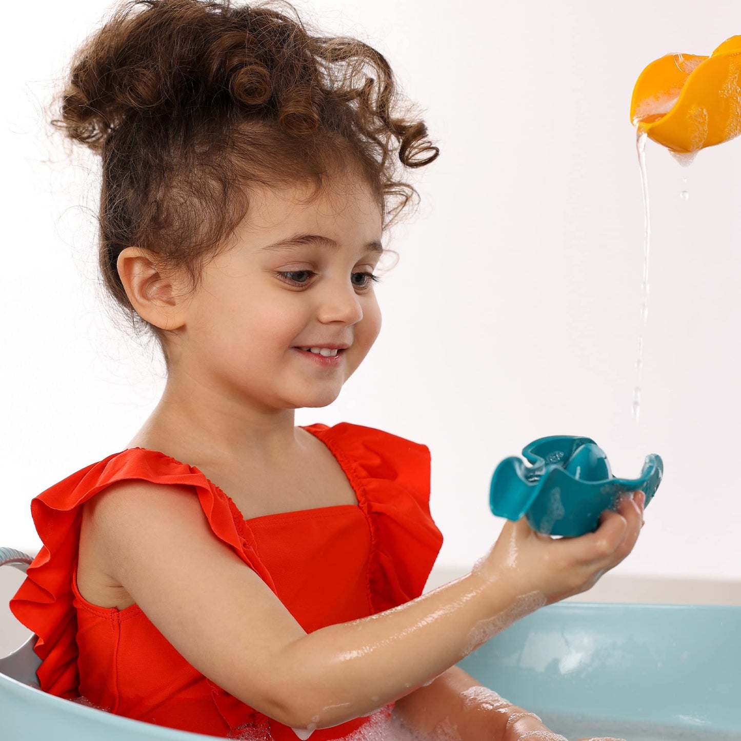 Ses Creative: Fish In A Row - 4 Fish Boats, Linking Colorful Toy Boats, Stacking & Scooping, Bathtime Play & Water Activity, Baby-Toddler-Kids 10Mo+