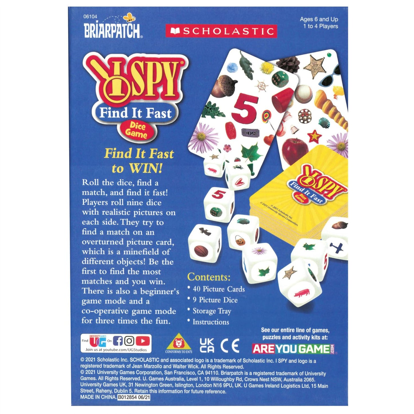 Briarpatch I Spy Find It Fast Game - An Immersive I Spy Adventure For Ages 6+ | Fast-Paced Dice Action, Brain Teasers, Hand-Eye