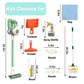 BAYMI Kids Cleaning Set - Vacuum, Broom, Dustpan & Brushes, Green, Model 950Green, Plastic, Ages 3+