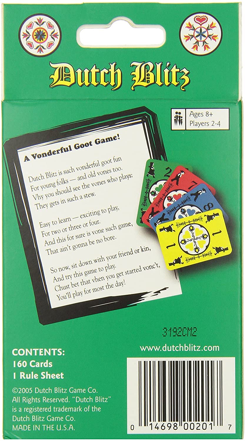 Original Dutch Blitz Card Game And Dutch Blitz Expansion Pack Bundle With Storage Bag By Mr Dice