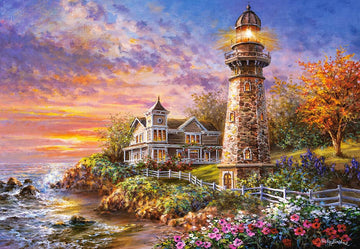 CASTORLAND 1500 Piece Jigsaw Puzzles  Majestic Guardian  Lighthouse  Seaview  Seashore  mature-themed Puzzles  Castorland C-151790-2
