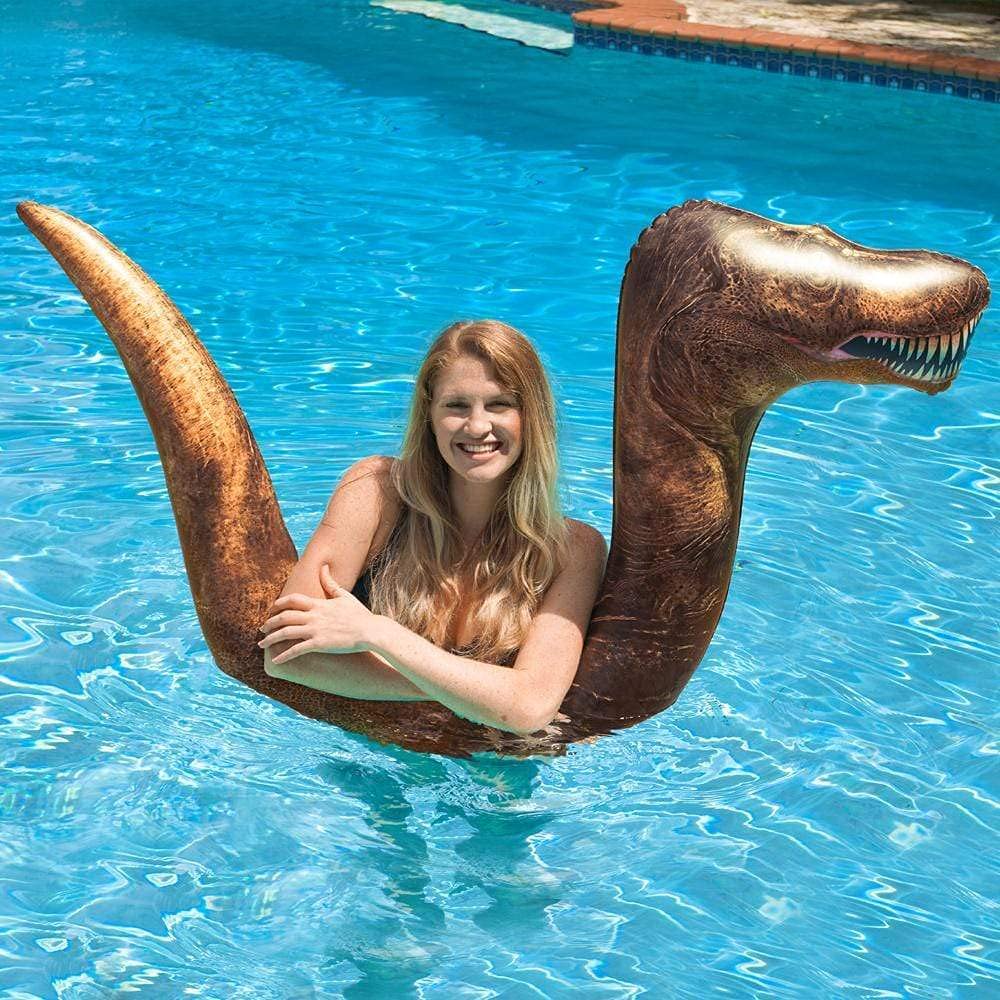 Poolcandy Inflatable Animal Swim Noodles Dinosaur T-Rex Ride-On Noodle