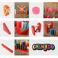Calmado – 450 Pcs Wooden Dominos For Kids - Domino Toys For Outdoor Or Indoor Game, Dominos For Kids Ages 4-8, Stacking Dominos For Kids 8-12 -Including Bag, Instruction Manual & Accessories