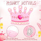Princess Crown Piñata Bundle Girl Princess Party Piñata Set Include Pink Princess Crown Piñata Stick Blindfold Mask For Princess Theme Baby Shower Birthday Party Supplies Decor, 16.1 X 12.6 X 3 Inch