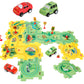 Yooyid Plastic Floor Puzzles For Kids With 2 Cute Vehicles, Puzzle Racer Kids Car Track Set, Montessori Toys For 3 4 5 6 Year Ol