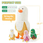 PEACH CAT Banana Duck Plush Set - 19.7 Mommy Duck with 3 Cute Babies, 4-Piece Stuffed Animal Toy Gift for Kids, Family Fun