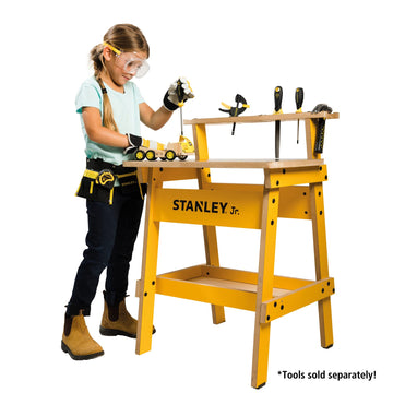 Stanley Jr. WB002-SY Children's Workbench - Let Your Child Play and Learn at The Same Time - Made of Solid and Durable Wood - fr