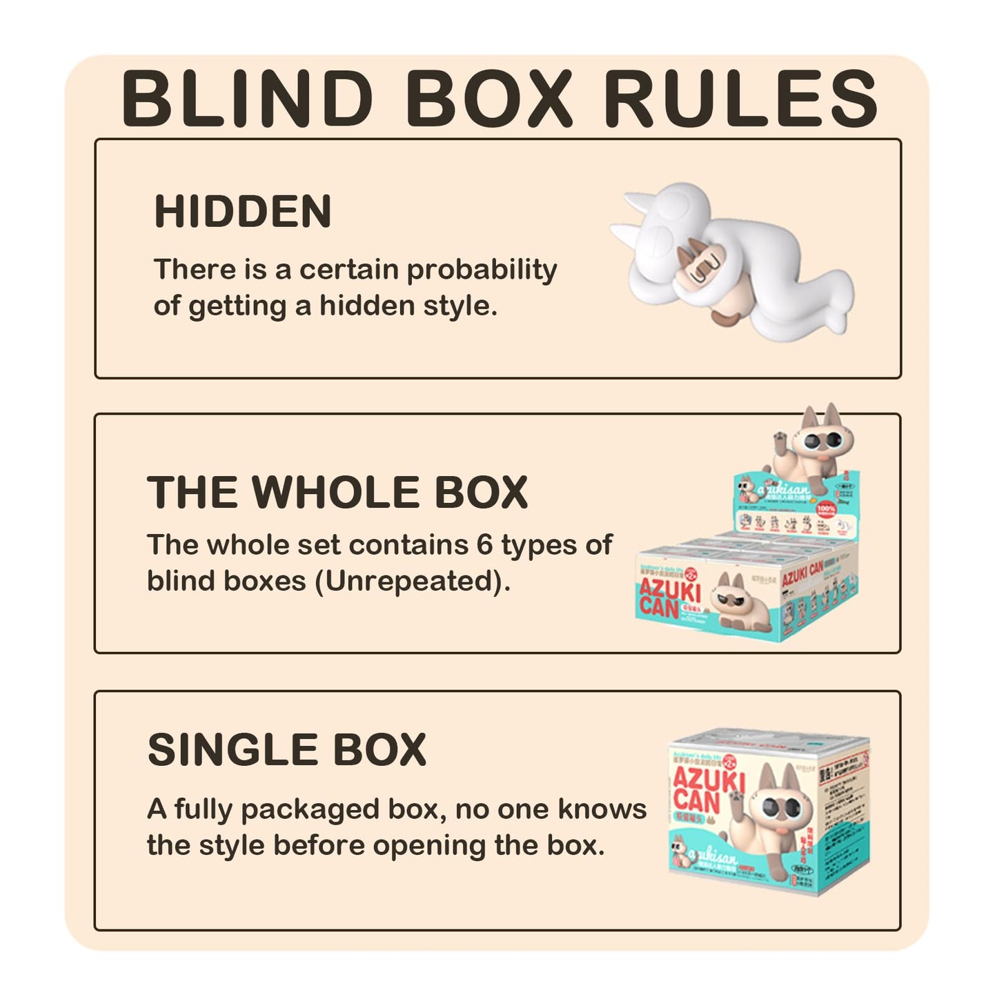 Beemai Nobeko Azukisan'S Daily Series 2 1Pc Blind Box Random Design Cute Figures Collectible Toys Birthday Gifts