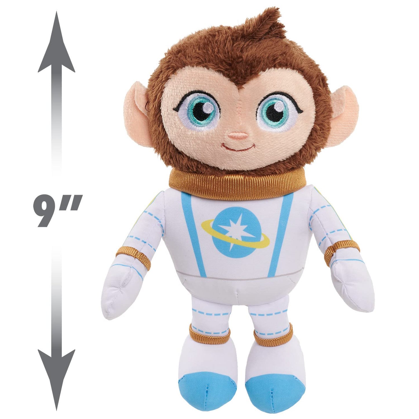 Just Play Ridley Jones Plushie, 8-Inch Astronaut Monkey, Multi-color, Model 31952, Kids Toy for Ages 3 and Up